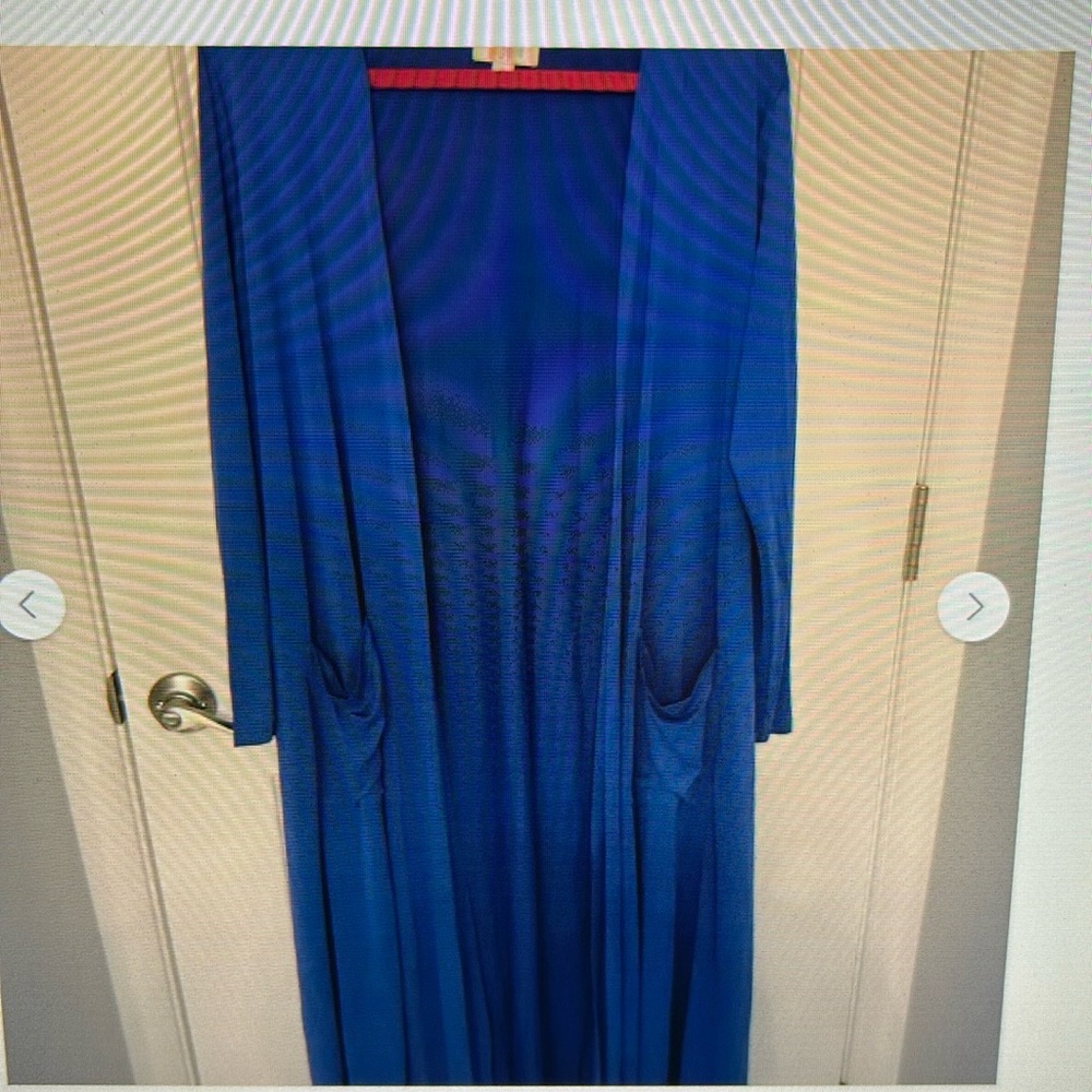 LuLaRoe Royal Blue Sarah Cardigan size XL